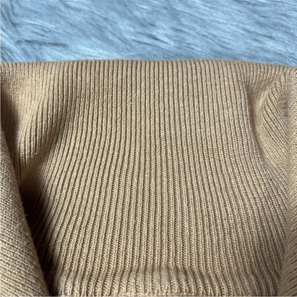 Aerie Beyond Quarter Zip Sweater Faded Tan Camel Size XL - Picture 12 of 16